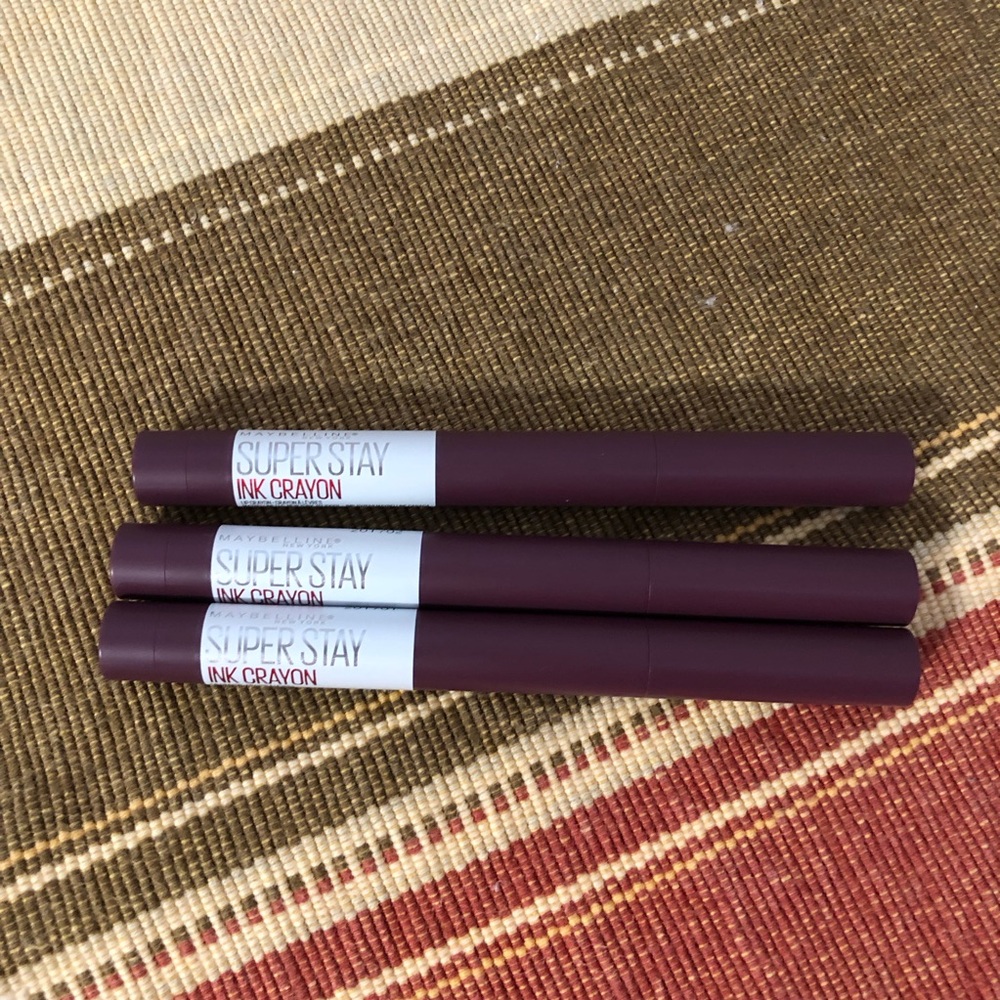Maybelline Super Stay Ink Crayon Shade Forget the Rules 70 Set of 3 Makeup Lips - Picture 4 of 5